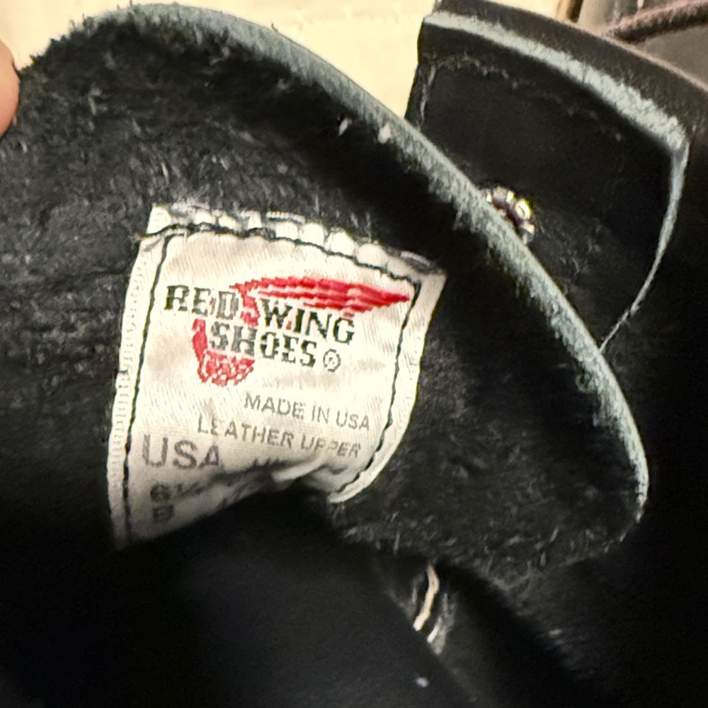 Red Wing Shoes 6-inch Classic Moc Black Lace Up Leather Boots - Picture 7 of 11